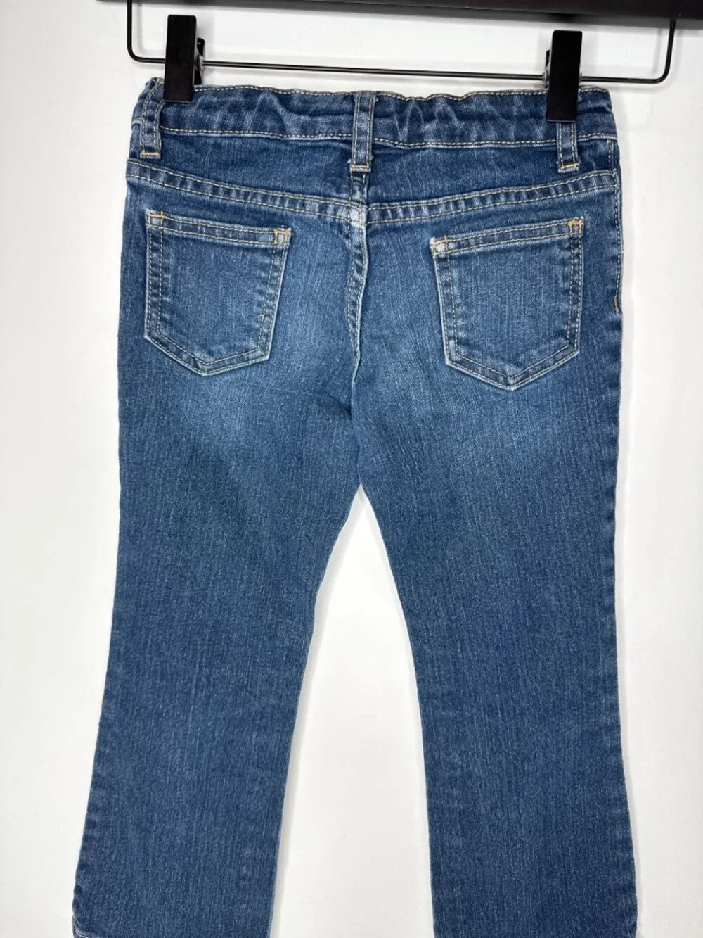 Gymboree Girls Jeans Size 5 Bootcut Dark Wash Bow Pocket Denim Pants